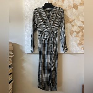 Rag & Bone Amber Midi Dress black & white